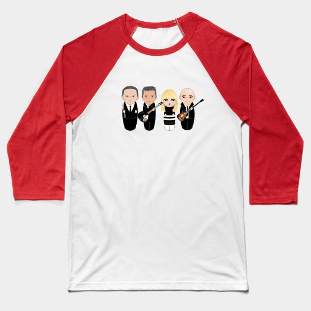 Kokeshis The Vinylos band Baseball T-Shirt by Pendientera